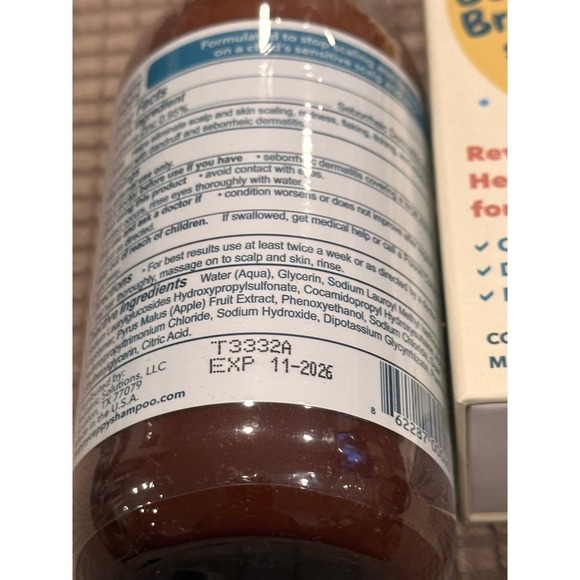 Happy Cappy Medicated Shampoo & Body Wash and Beanie Brush Bundle Baby Dandruff - Picture 2 of 3